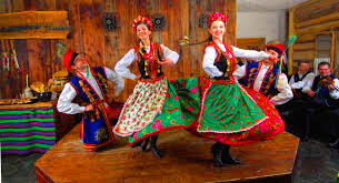 Polish folk dance performance on stage